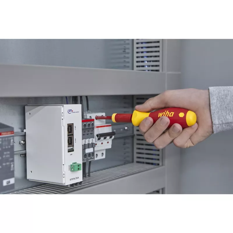 Adaptador de binário Wiha easyTorque 1,2 Nm vermelho/amarelo para SlimBits SlimVario