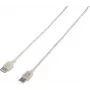 Renkforce Cabo de ligação USB 2.0 [1x ficha USB 2.0 A - 1x conector fêmea USB 2.0 A] 3,00 m transparente (RF-4538152)