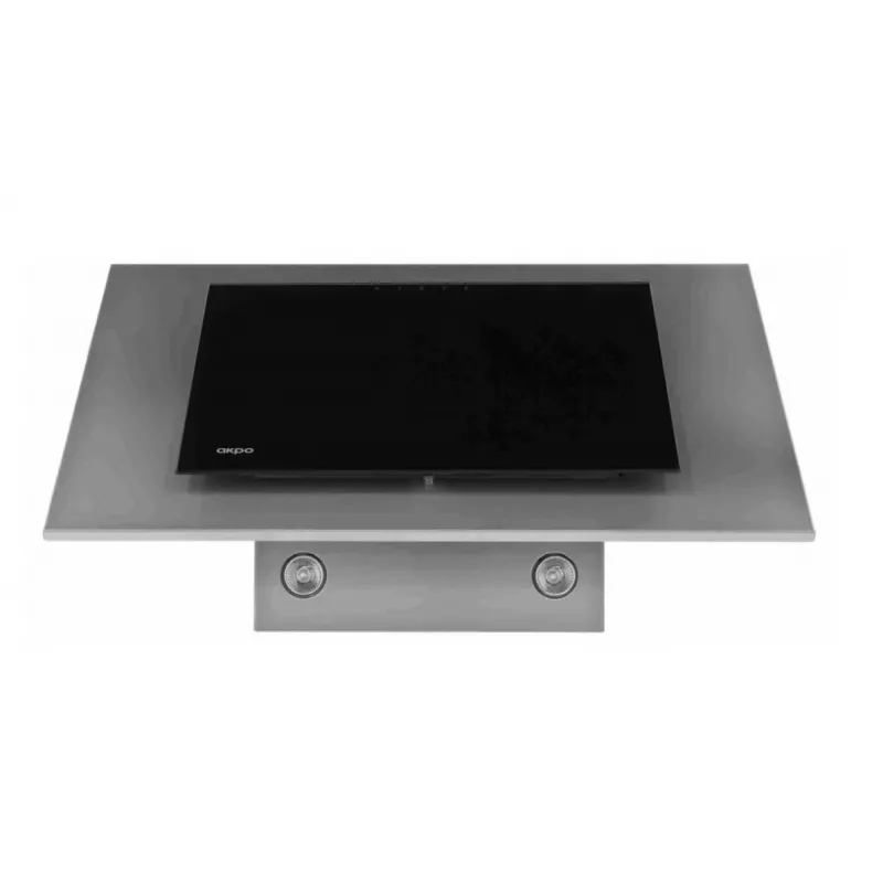 AKPO WK-4 Nero Eco 60 exaustor de parede, 60 cm, LED linear, cinzento / vidro preto