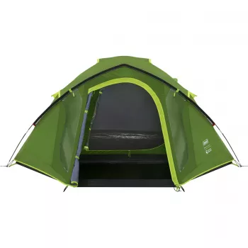 Tenda de cúpula Coleman Darwin 4 Plus Blackout — Tenda de túnel para 4 pessoas com alpendre, Verde-escuro/Verde-claro