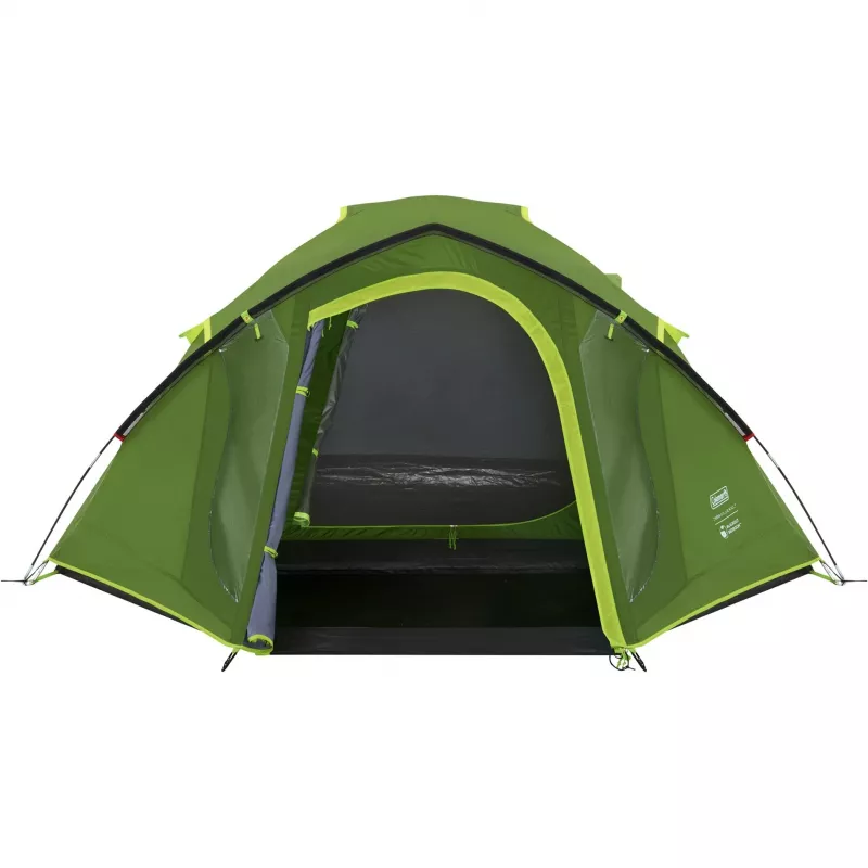 Tenda de cúpula Coleman Darwin 4 Plus Blackout — Tenda de túnel para 4 pessoas com alpendre, Verde-escuro/Verde-claro