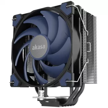 Dissipador de ar Akasa Alucia H4 12 cm preto azul rolamento hidrodinâmico