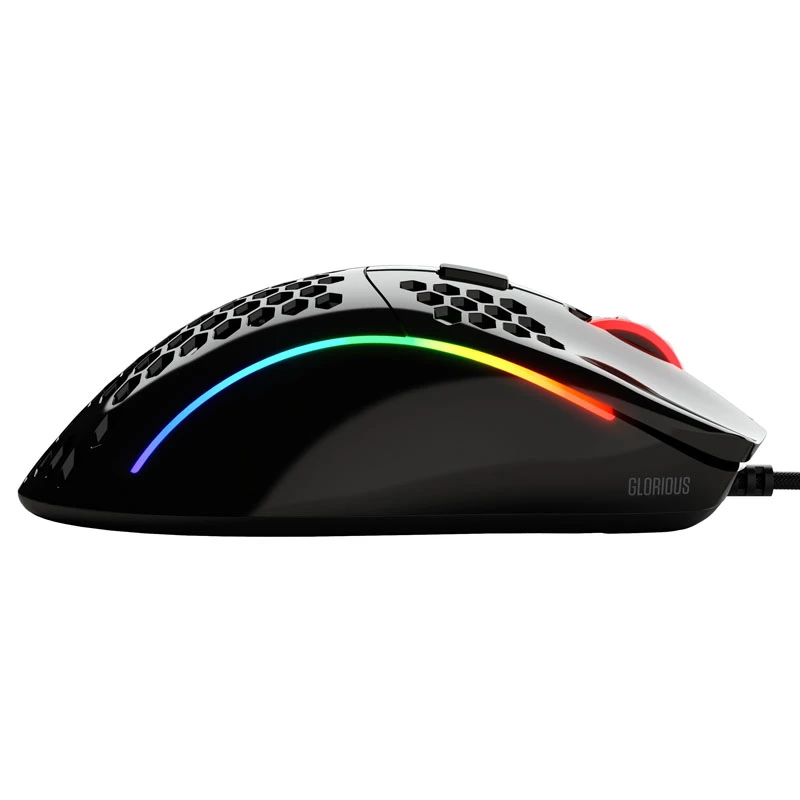Rato Glorious Gaming Glorious Model D Glossy (preto), destro, ótico, USB Type-A, 12000 DPI, 1 ms, preto