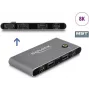 Comutador KVM DeLOCK 11485 USB HDMI 8K 144Hz antracite