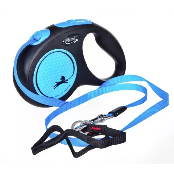 Trela para cães Flexi new Neon S 5 m com enrolamento automático