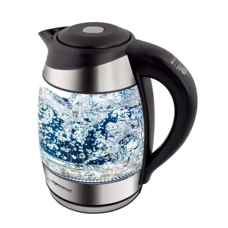 Esperanza EKK026 Chaleira 1,7 L 2200 W preta, transparente