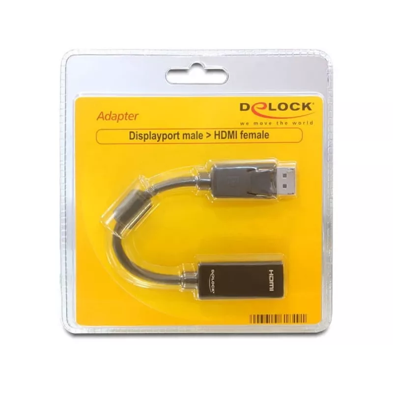 Adaptador de cabo de vídeo DELOCK 61849 0,125 m DisplayPort para HDMI