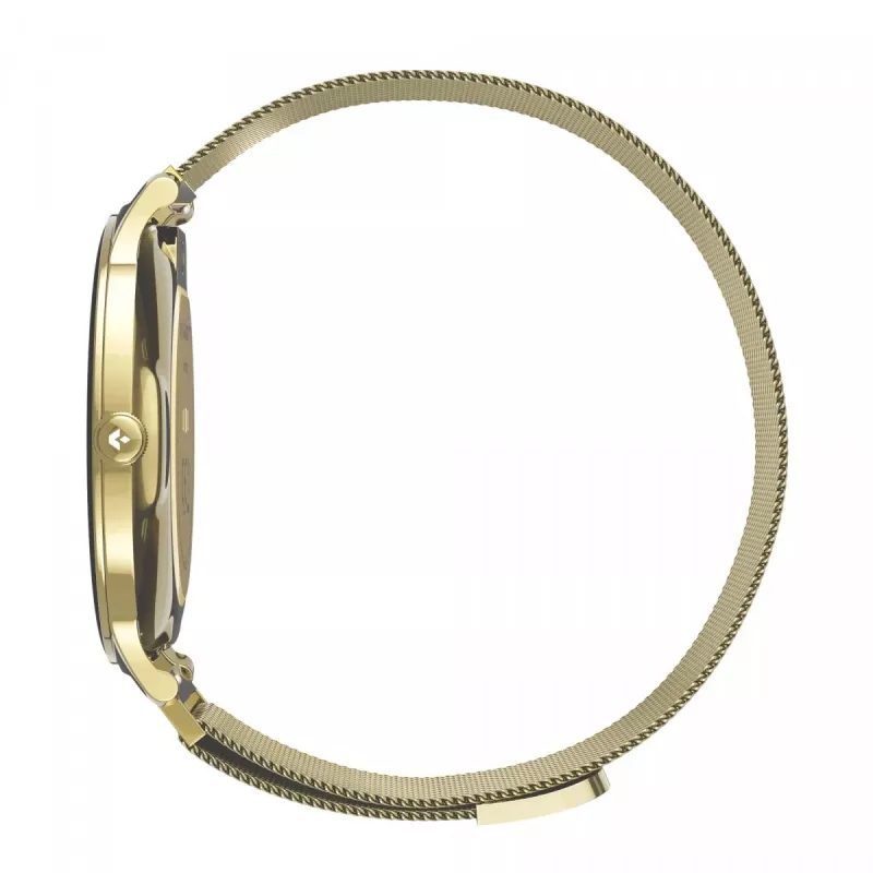 Smartwatch Garett Verona 2 dourado Mesh com Bluetooth e medidor de frequência cardíaca