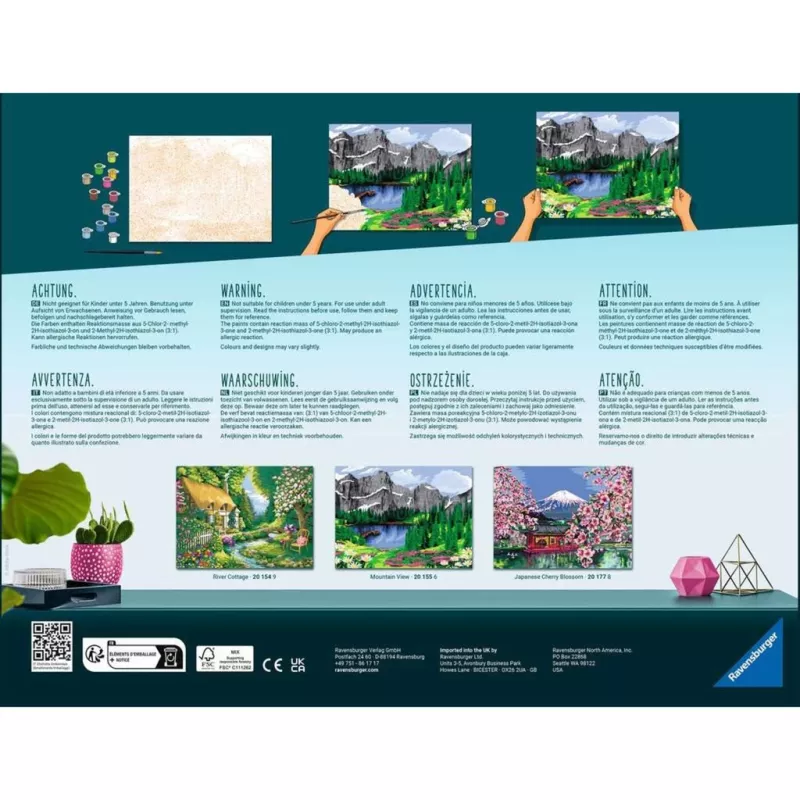 Ravensburger CreArt kit de pintura por números Landhaus am Fluss (Casa de campo junto ao rio)
