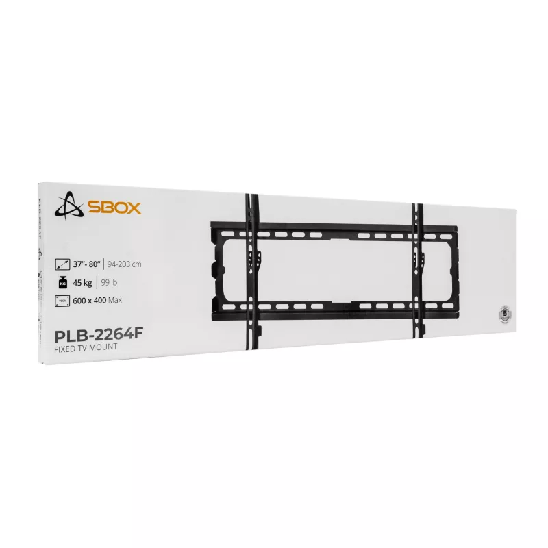 Suporte de parede SBOX PLB-2264F-2 37–80 cm, capacidade de carga 45 kg, VESA 600x400