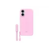 Capa com suporte para iPhone 17 Apple Beats com MagSafe e controlo de câmara, Pebble Pink, PC e microfibra