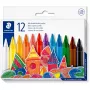 Lápis de cera Staedtler 229 12 C12 lápis de cera jumbo, pack de 12, cores sortidas