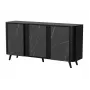 Cómoda Cama Meble VOLARE 151 x 39 x 75 cm, preto / San Sebastian
