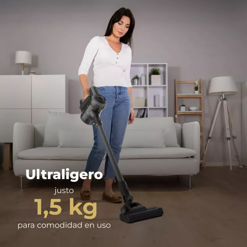 Aspirador de pó seco com bateria AENO SC1 MIF sem saco 120 W preto, cinzento 2200 Ah