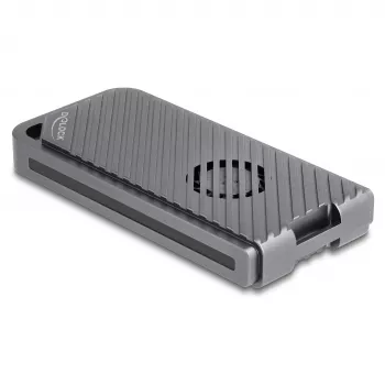 Caixa para SSD DELOCK 42025 para 1 x M.2 (PCIe, USB4 Gen4, USB-C) cinzenta, alumínio