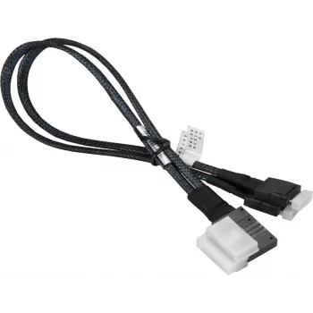 Supermicro Inc. CBL-SAST-0817, Slimline SAS x8 para 2x Oculink x4, INT, 36 cm, 34AWG (CBL-SAST-0817)