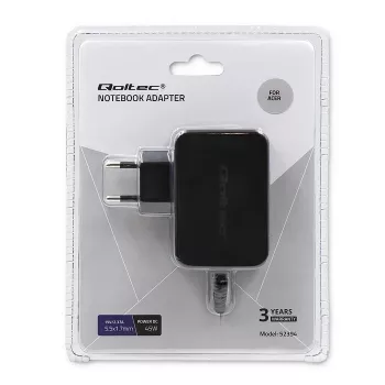 Fonte de alimentação QOLTEC 45W 19V 2,37A com ficha 5,5x1,7 mm