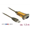Cabo série DeLOCK 65840 USB Type-A DB-9 1,5 m preto amarelo