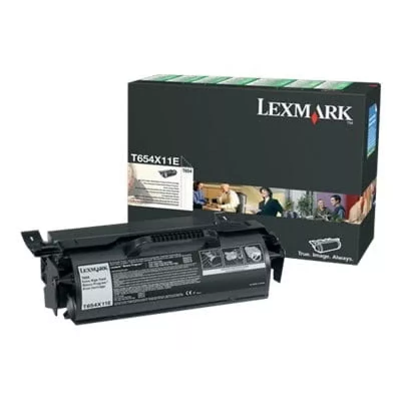 Lexmark T654X11E Cartucho de toner, preto, 36000 páginas