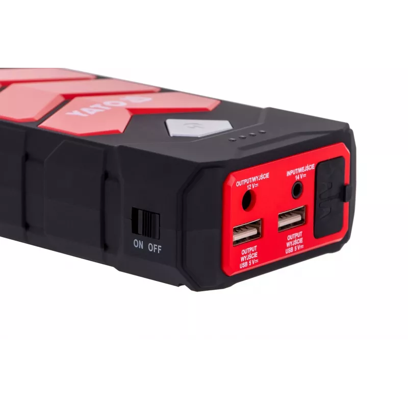 Auxiliar de arranque YATO YT-83081 powerbank para automóvel 9000 mAh 9000 mAh preto, laranja