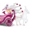 Carruagem elétrica Disney Princesas com cavalo Huffy 6 V rosa
