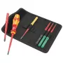 Wera 05006603001 Kraftform Kompakt VDE 7 extra slim 1 Tool Finder conjunto de chaves de fendas, 7 peças, suporte de lâminas intercambiáveis 817 VDE Kraftform + 6 lâminas VDE extra finas intercambiáveis, IEC 60900, com bolsa de cinto