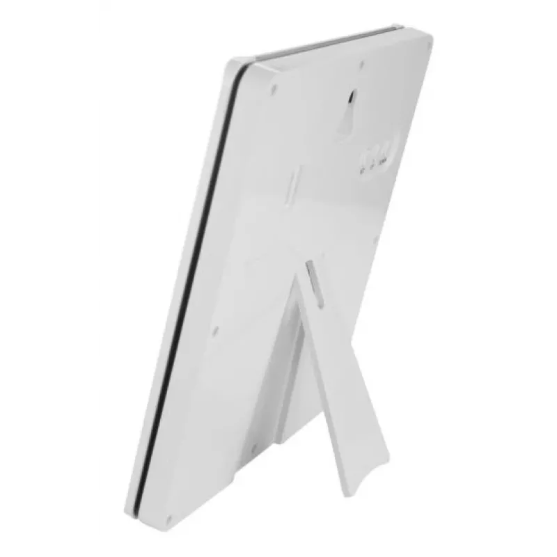 Geemarc Viso 5 relógio controlado por rádio com moldura de fotografias, branco