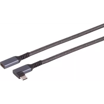 Cabo USB S/CONN 14-74016 USB 3.2 Gen 2 1,5 m USB-C preto branco