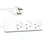 Extensão elétrica Garbot 24155123-7EE 7 m 3 tomadas AC para interior branco