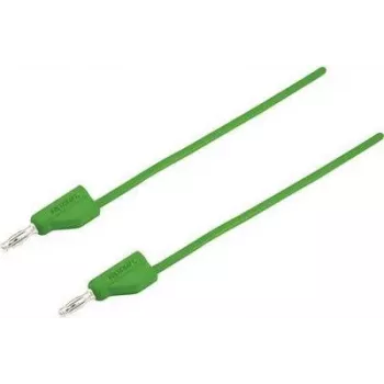 VOLTCRAFT Cabo de teste [ficha 4 mm - ficha 4 mm] 5 m verde MSB-300 (MSB-300-5-GR)