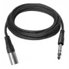 Cabo de áudio Vivolink PROAUDXLRJACKS1 1 m XLR 6,35 mm TRS preto