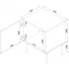Mesa de cabeceira Cama Meble SIENA conjunto de 2, 44,5×40×59 cm, preto mate, MDF e aglomerado