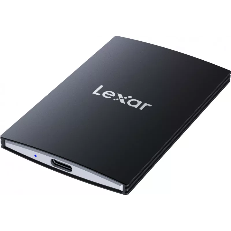 Lexar SL500 SSD portátil 1 TB, USB-C, USB 3.2 Gen 2x2, leitura até 2000 MB/s / escrita até 1800 MB/s, 43 g, preto