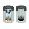 Caixote de lixo redondo em aço Durable 3305-01 15L