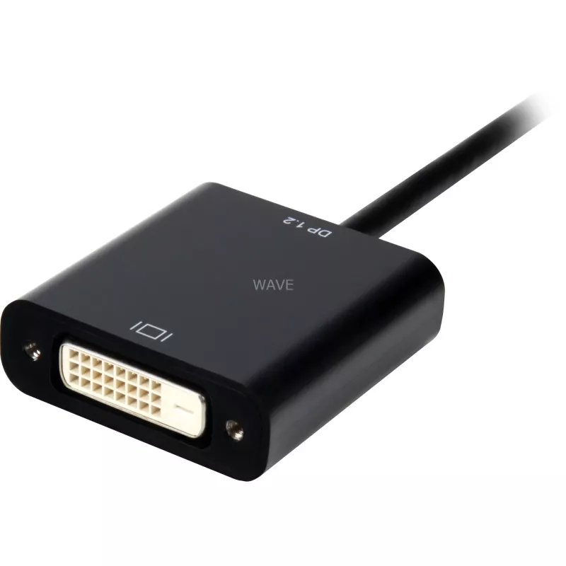 Conversor DisplayPort 1.2 > DVI24+1, cabo preto, 15 cm