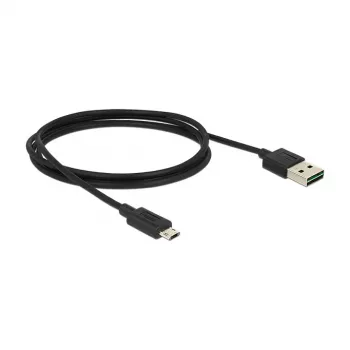 Cabo USB DeLOCK 83844 USB 2.0 1 m USB A Micro-USB B preto