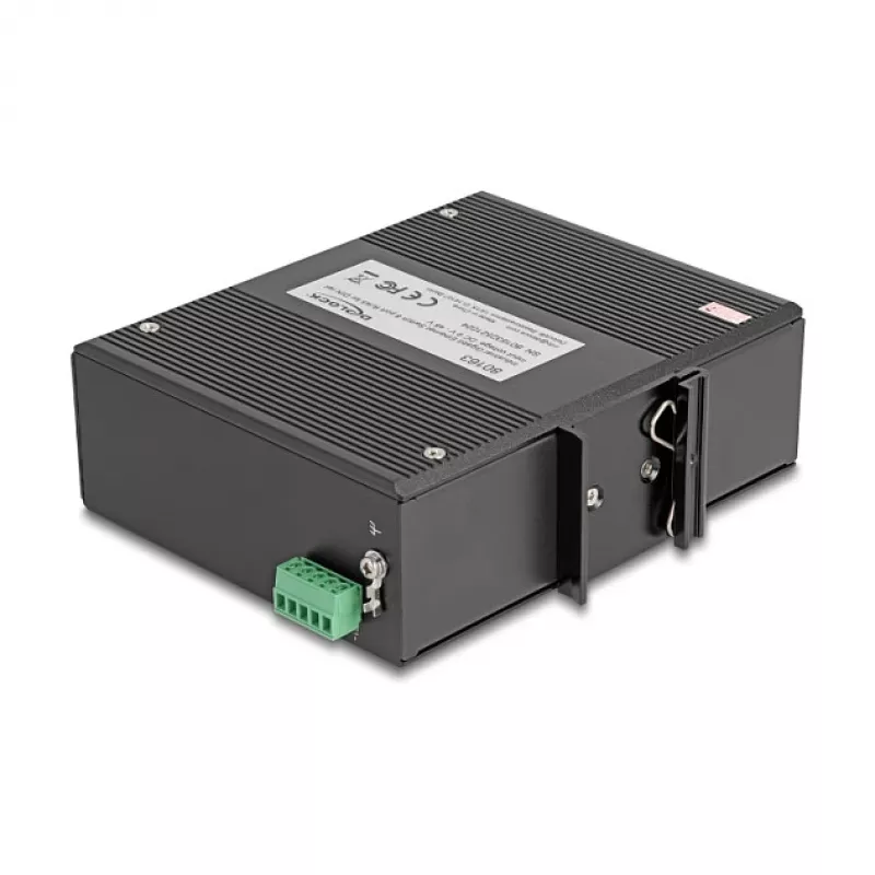 Switch Gigabit Ethernet DELOCK 80163, switch industrial 8 portas RJ45, unmanaged, caixa metálica