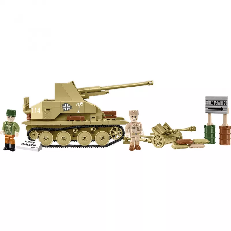 Conjunto de construção Cobi Blocks Marder III – 486 peças, modelo de veículo militar