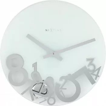 Relógio de parede NeXtime 8115 Dropped, Ø43 cm, prateado
