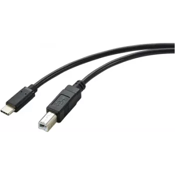 Cabo USB Renkforce RF-5720420 2 m USB 2.0 USB-C USB-B preto (RF-5720420)