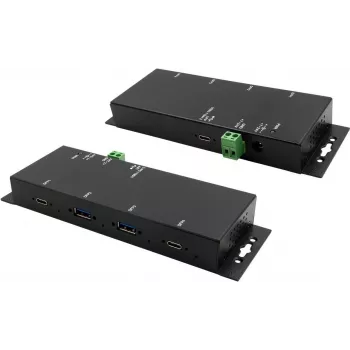 Exsys EX-1234HMVS - Hub - 4 x USB 3.2 Gen 2 - para secretária, montagem na parede - DC (EX-1234HMVS)