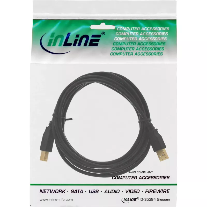 Cabo USB Microconnect USBAB5G USB 2.0 5 m USB A USB B preto