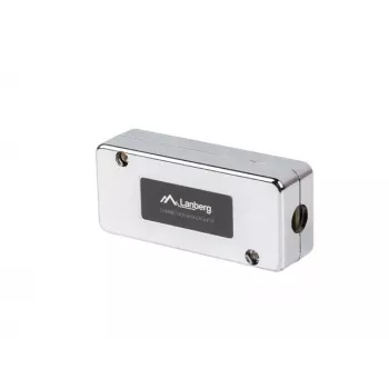 Tomada de rede LANBERG PLC-6SL1-S, Cat6 S/FTP (S-STP), prateado, 82×35×23 mm