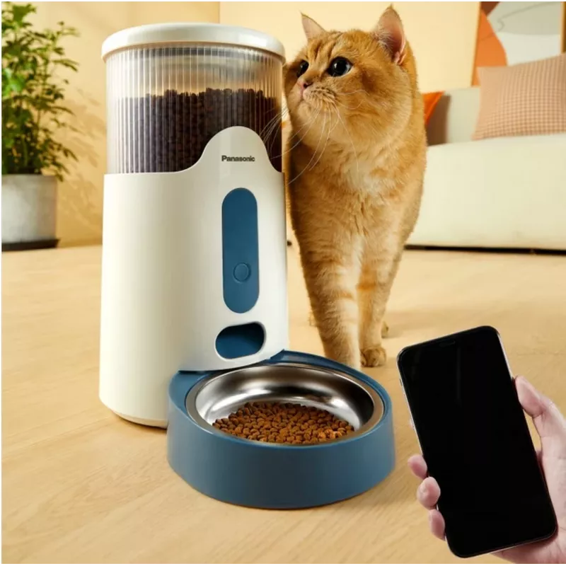 Panasonic CP-JNF01CW comedouro/bebedouro para cães/gatos plástico, aço inoxidável branco universal comedouro automático para animais de estimação