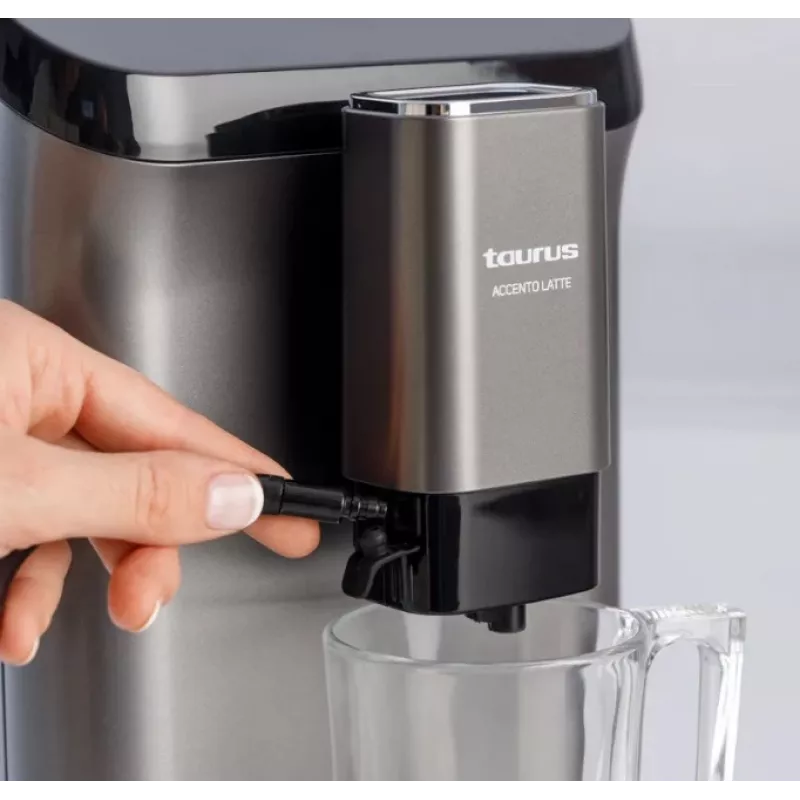 Máquina de café expresso Taurus Accento Latte automática, moinho integrado, depósito de água de 1,5 L, entrada de grãos de café