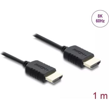Cabo HDMI coaxial de alta velocidade DELOCK 8K 60 Hz 48 Gbps com revestimento entrançado, modelo 81681