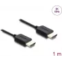 Cabo HDMI coaxial de alta velocidade DELOCK 8K 60 Hz 48 Gbps com revestimento entrançado, modelo 81681