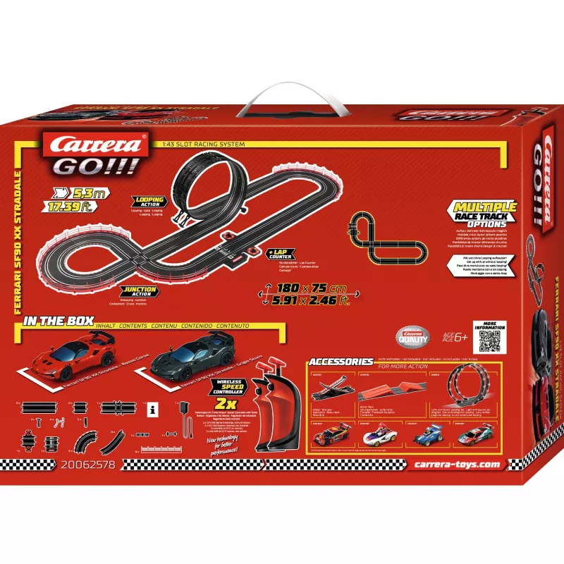 Conjunto de slot car CARRERA Ferrari SF90 XX Stradale Wireless – Carrera GO!!!