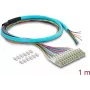 Cabo de fibra ótica DELOCK 12x LC-UPC simplex para 12x extremidade de cabo aberta, 1 m
