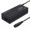 Carregador de bateria QOLTEC para bicicleta elétrica 36V 42V 2A 3P GX16